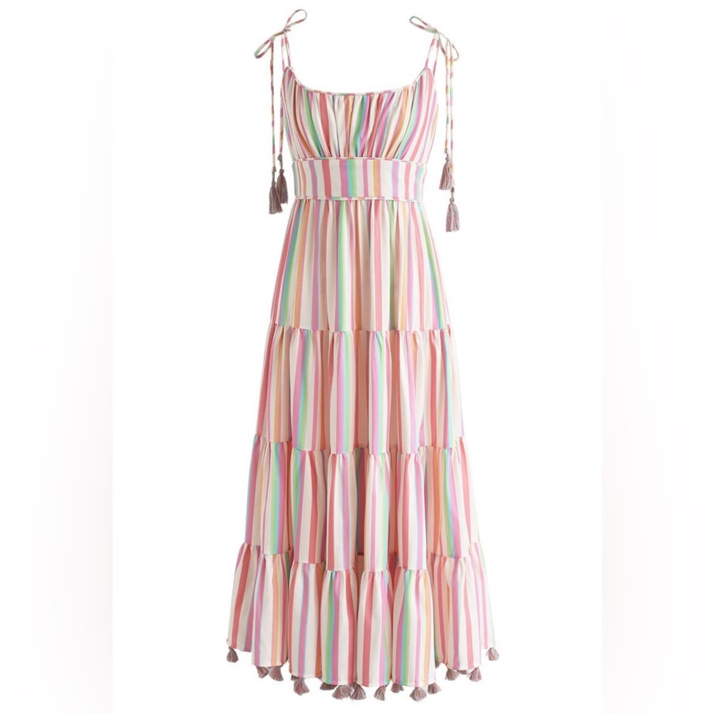 Chicwish Rainbow Candies Maxi dress